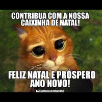 CONTRIBUA COM A NOSSA CAIXINHA DE NATAL!  FELIZ NATAL E PRÓSPERO ANO NOVO!