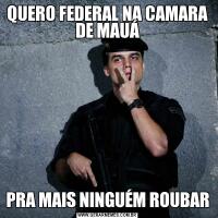 QUERO FEDERAL NA CAMARA DE MAUÁPRA MAIS NINGUÉM ROUBAR