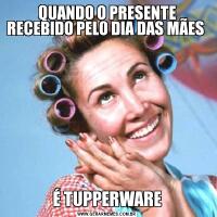 QUANDO O PRESENTE RECEBIDO PELO DIA DAS MÃES É TUPPERWARE