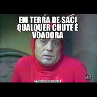 EM TERRA DE SACI QUALQUER CHUTE É VOADORA