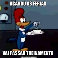 ACABOU AS FÉRIAS VAI PASSAR TREINAMENTO 
