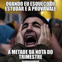 QUANDO EU ESQUEÇO DE ESTUDAR E A PROVA VALEA METADE DA NOTA DO TRIMESTRE