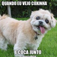 QUANDO EU VEJO COXINHA                                                                                                          E COCA JUNTO