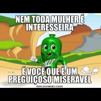 NEM TODA MULHER É INTERESSEIRAÉ VOCÊ QUE É UM PREGUIÇOSO MISERÁVEL