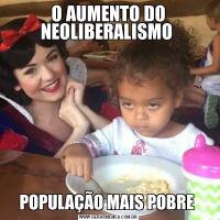 O AUMENTO DO NEOLIBERALISMO POPULAÇÃO MAIS POBRE 