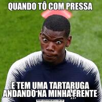 QUANDO TÔ COM PRESSAE TEM UMA TARTARUGA ANDANDO NA MINHA FRENTE