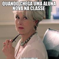 QUANDO CHEGA UMA ALUNA NOVA NA CLASSE 