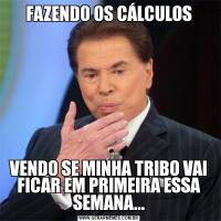 FAZENDO OS CÁLCULOSVENDO SE MINHA TRIBO VAI FICAR EM PRIMEIRA ESSA SEMANA...