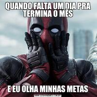 QUANDO FALTA UM DIA PRA TERMINA O MÊSE EU OLHA MINHAS METAS