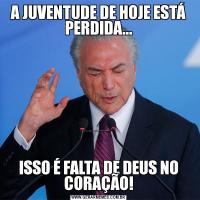 A JUVENTUDE DE HOJE ESTÁ PERDIDA...ISSO É FALTA DE DEUS NO CORAÇÃO!