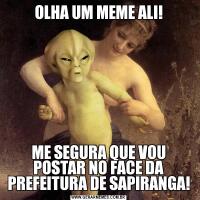 OLHA UM MEME ALI!ME SEGURA QUE VOU POSTAR NO FACE DA PREFEITURA DE SAPIRANGA!