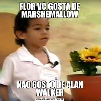 FLOR VC GOSTA DE MARSHEMALLOWNAO GOSTO DE ALAN WALKER