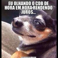 EU OLHANDO O CDB DE HORA EM HORA RENDENDO JUROS...