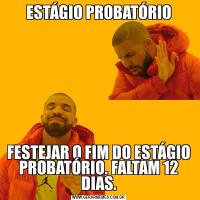 ESTÁGIO PROBATÓRIOFESTEJAR O FIM DO ESTÁGIO PROBATÓRIO. FALTAM 12 DIAS.