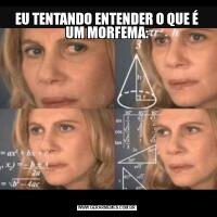 EU TENTANDO ENTENDER O QUE É UM MORFEMA: