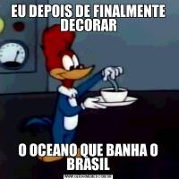 EU DEPOIS DE FINALMENTE DECORARO OCEANO QUE BANHA O BRASIL