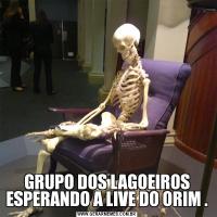 GRUPO DOS LAGOEIROS ESPERANDO A LIVE DO ORIM .