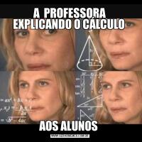 A  PROFESSORA EXPLICANDO O CÁLCULO AOS ALUNOS 