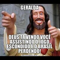 GERALDADEUS TA VENDO VOCÊ ASSISTINDO O JOGO ESCONDIDO E O BRASIL PERDENDO!