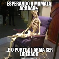 ESPERANDO A MAMATA ACABAR......E O PORTE DE ARMA SER LIBERADO