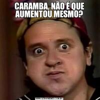 CARAMBA, NÃO É QUE AUMENTOU MESMO?
