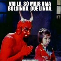 VAI LÁ, SÓ MAIS UMA BOLSINHA, QUE LINDA.