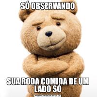 SÓ OBSERVANDOSUA RODA COMIDA DE UM LADO SÓ