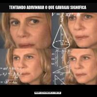 TENTANDO ADIVINHAR O QUE GAVAGAI SIGNIFICA