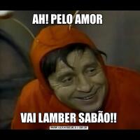 AH! PELO AMOR VAI LAMBER SABÃO!!