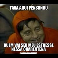 TAVA AQUI PENSANDOQUEM VAI SER MEU ESTRESSE NESSA QUARENTENA