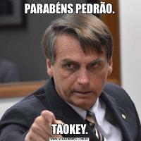 PARABÉNS PEDRÃO.TAOKEY.
