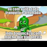 eu com a vida toda tranquila e arrumadaindo bagunçá-la com macho que não presta
