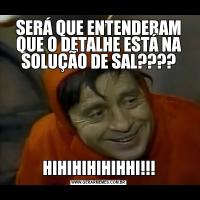 SERÁ QUE ENTENDERAM QUE O DETALHE ESTÁ NA SOLUÇÃO DE SAL????HIHIHIHIHIHHI!!!