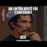 AH ENTÃO VOCÊ FOI CONFERIR?SEI!