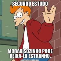 SEGUNDO ESTUDOMORAR SOZINHO PODE DEIXA-LO ESTRANHO.