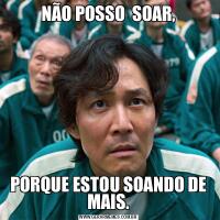 NÃO POSSO  SOAR,PORQUE ESTOU SOANDO DE MAIS.
