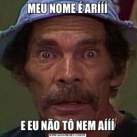 MEU NOME É ARÍÍÍE EU NÃO TÔ NEM AÍÍÍ