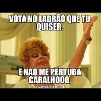 VOTA NO LADRÃO QUE TU QUISER.E NAO ME PERTUBA CARALHOOO.