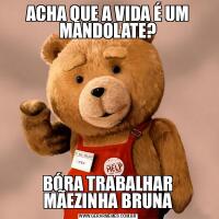ACHA QUE A VIDA É UM MANDOLATE?BÓRA TRABALHAR MÃEZINHA BRUNA
