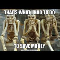 THAT'S WHAT I HAD TO DOTO SAVE MONEY