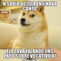 N SABIA Q CELIA ENSINAVA CANTOELA TAVA FALANDO UNS PAPO SOBRE VOCATIVO AÍ
