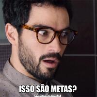 ISSO SÃO METAS?