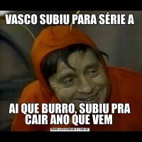 VASCO SUBIU PARA SÉRIE AAI QUE BURRO, SUBIU PRA CAIR ANO QUE VEM 