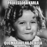 PROFESSORA KARLAQUE MARAVILHA DE AULA