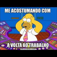 ME ACOSTUMANDO COM A VOLTA AO TRABALHO