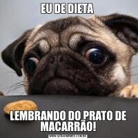 EU DE DIETA LEMBRANDO DO PRATO DE MACARRÃO!