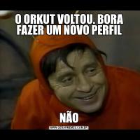 O ORKUT VOLTOU. BORA FAZER UM NOVO PERFILNÃO