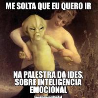 ME SOLTA QUE EU QUERO IRNA PALESTRA DA IDES, SOBRE INTELIGÊNCIA EMOCIONAL