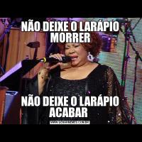 NÃO DEIXE O LARÁPIO MORRERNÃO DEIXE O LARÁPIO ACABAR 