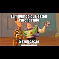 Eu fingindo que estou entendendoa explicaçao